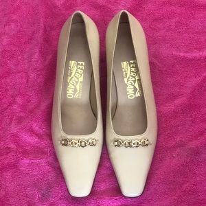 Beige Salvatore Ferragamo shoes